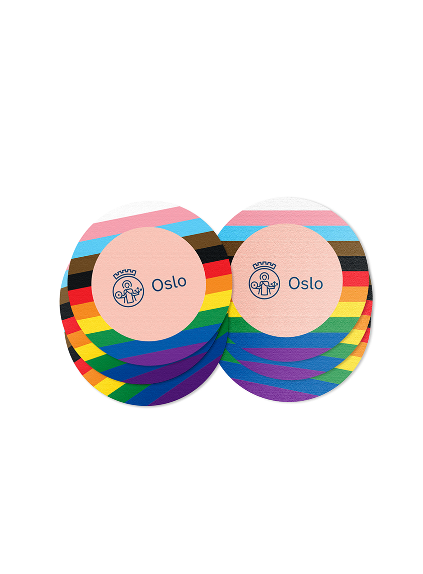 Klistremerker 20 stk (6 cm) Oslo